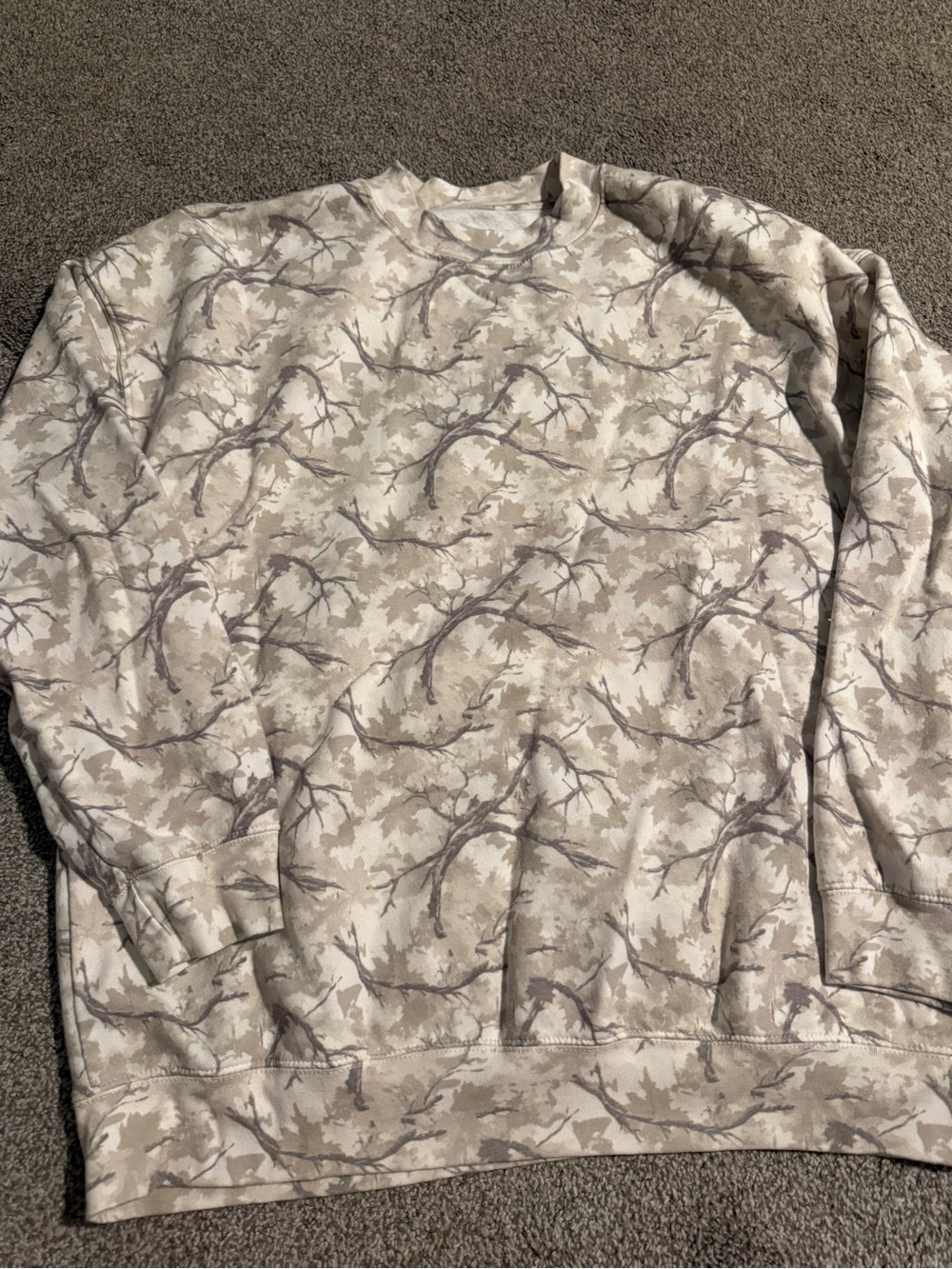 State of Mind Men's Crewneck Sweater - Light Gray Camo
